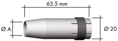 Gaskåpa MB 23/24/240 konisk NW=12.5mm L=63.5mm